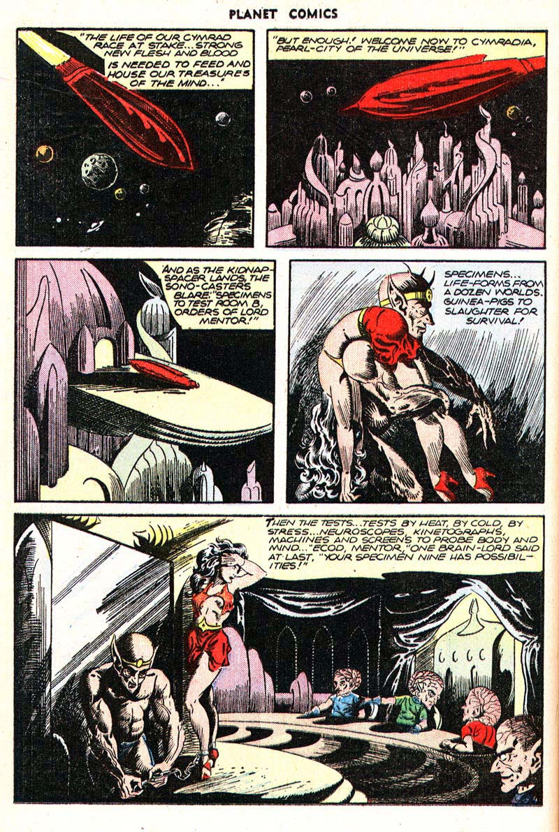 Planet Comics #43 (Fiction House), page 16. Public domain (US).