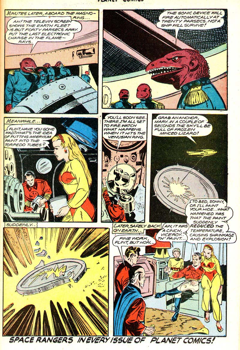 Planet Comics #43 (Fiction House), page 33. Public domain (US).