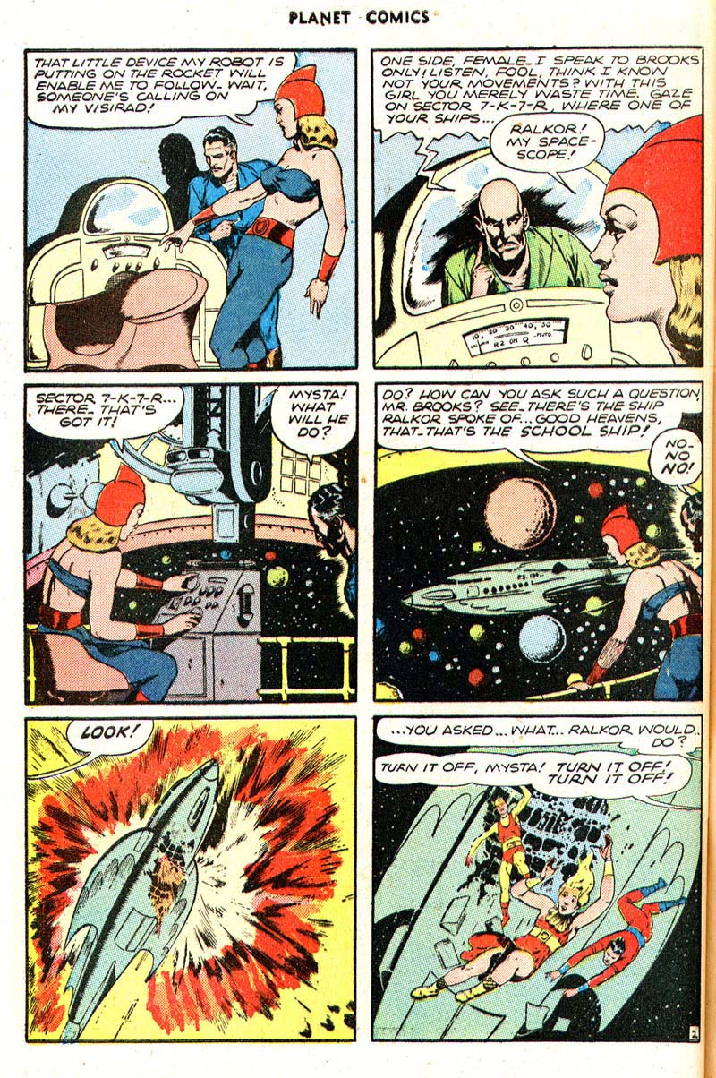 Planet Comics #43 (Fiction House), page 44. Public domain (US).