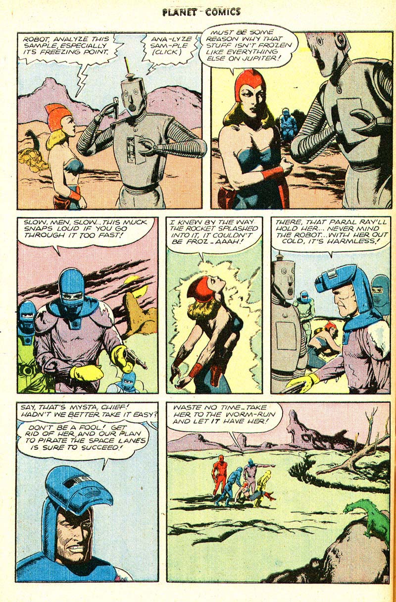 Planet Comics #43 (Fiction House), page 48. Public domain (US).