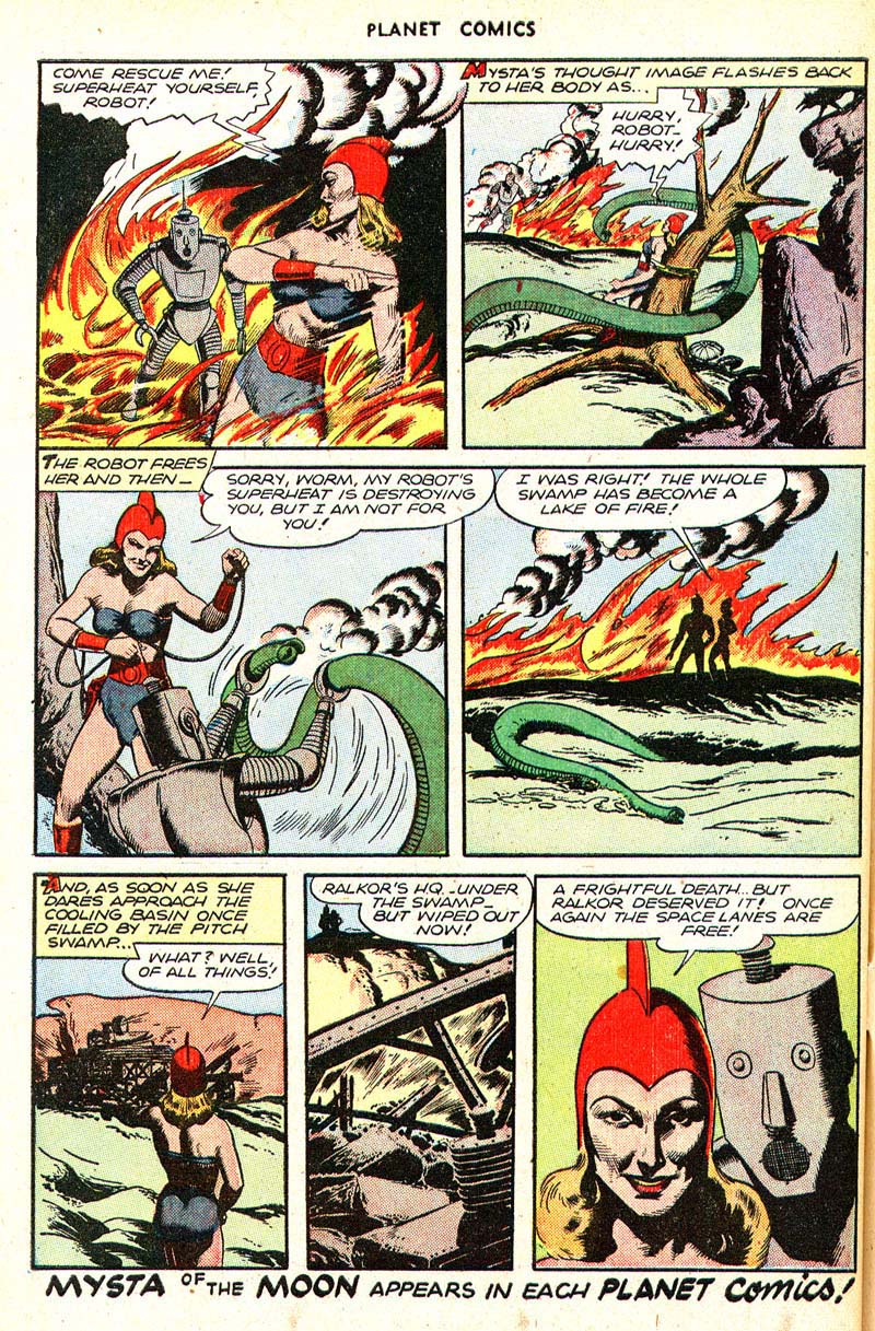 Planet Comics #43 (Fiction House), page 50. Public domain (US).