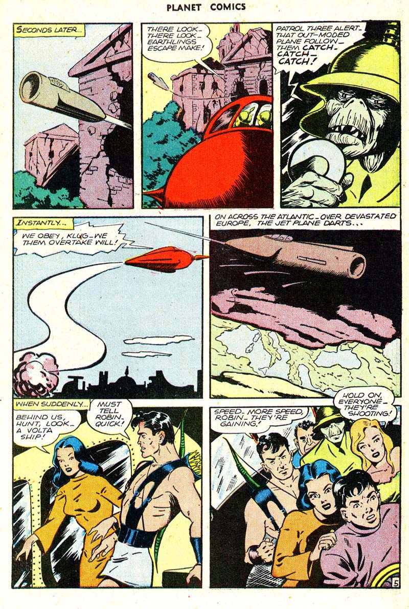 Planet Comics #43 (Fiction House), page 7. Public domain (US).