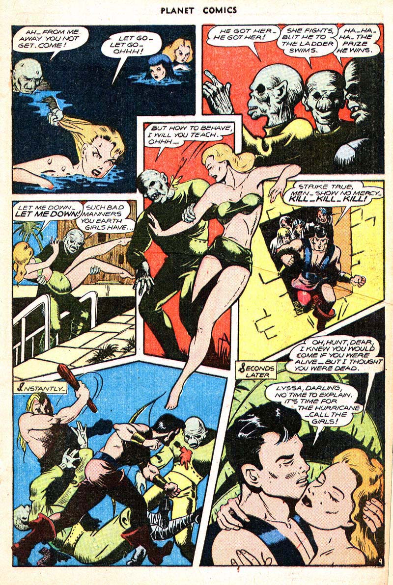 Planet Comics #44 (Fiction House), page 12. Public domain (US).