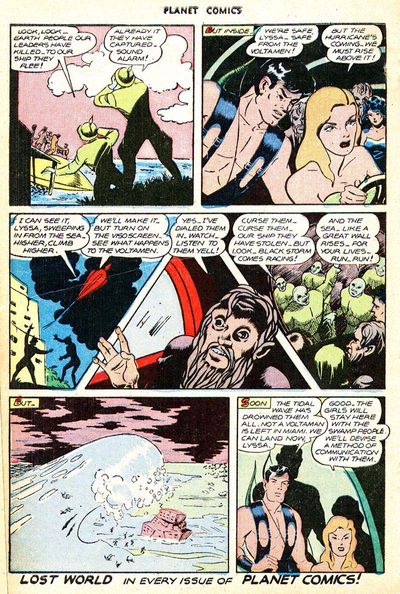 Planet Comics #44 (Fiction House), page 13. Public domain (US).