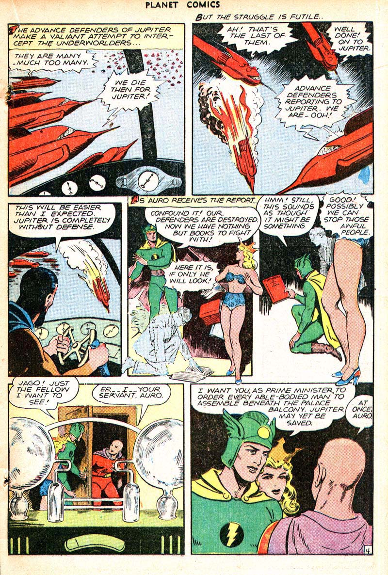 Planet Comics #44 (Fiction House), page 24. Public domain (US).