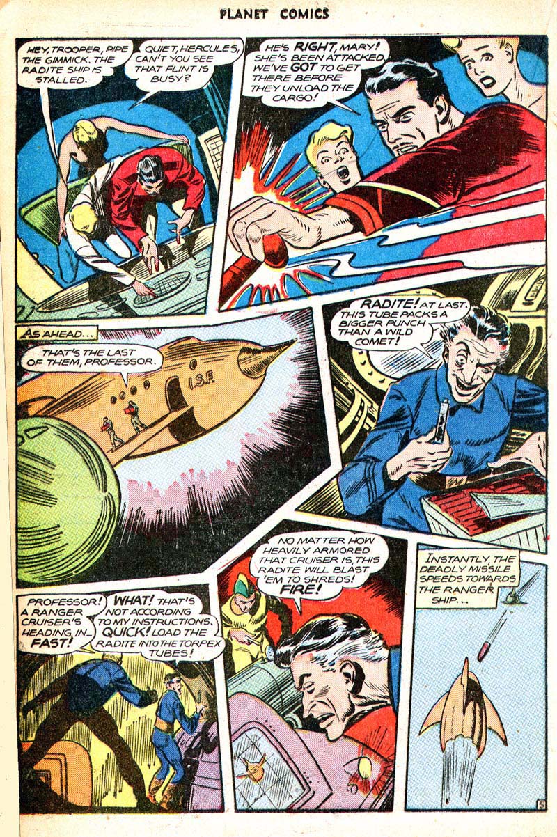Planet Comics #44 (Fiction House), page 33. Public domain (US).