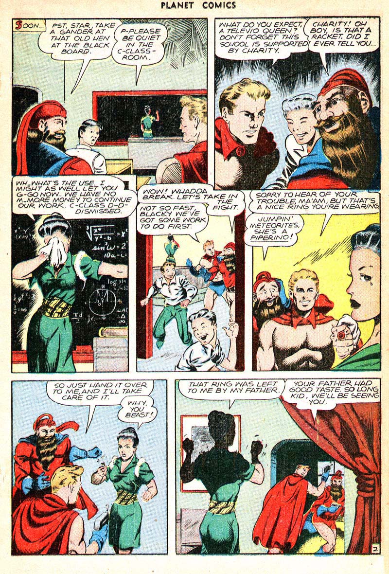 Planet Comics #44 (Fiction House), page 38. Public domain (US).