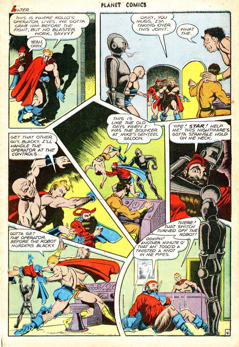Planet Comics #44 (Fiction House), page 40. Public domain (US).
