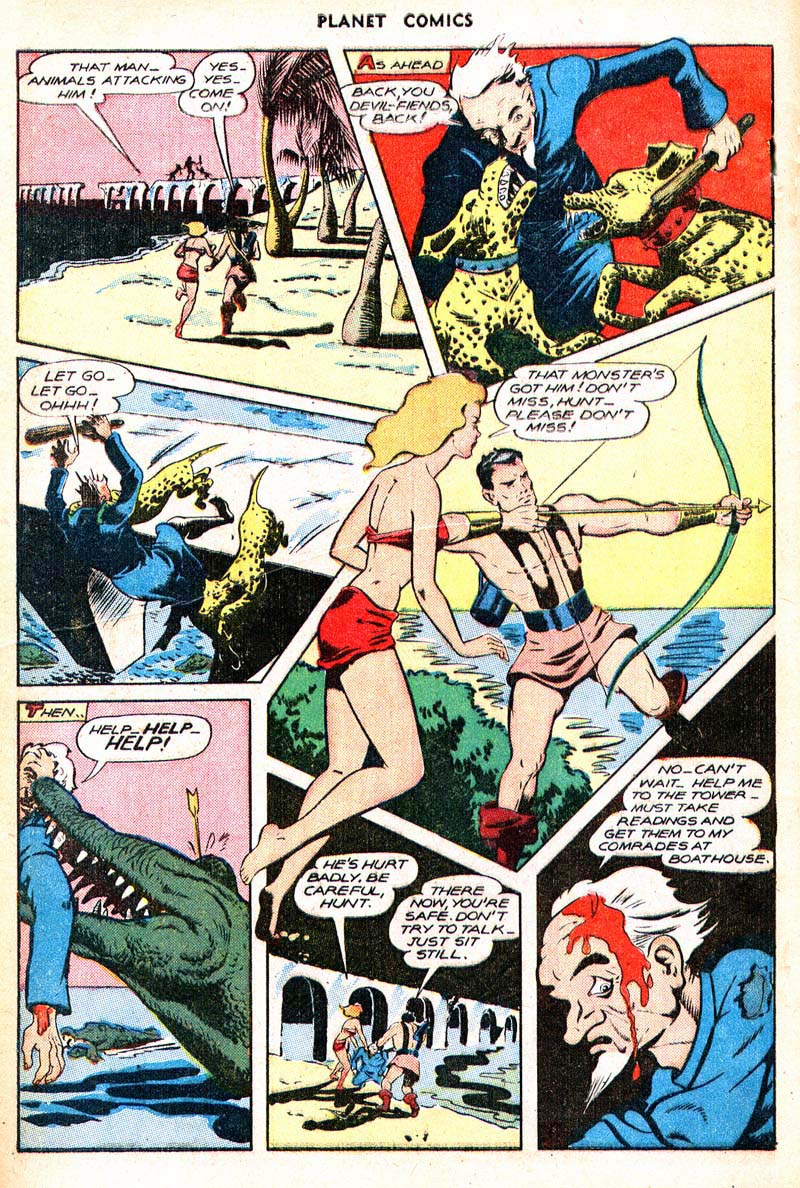 Planet Comics #44 (Fiction House), page 5. Public domain (US).