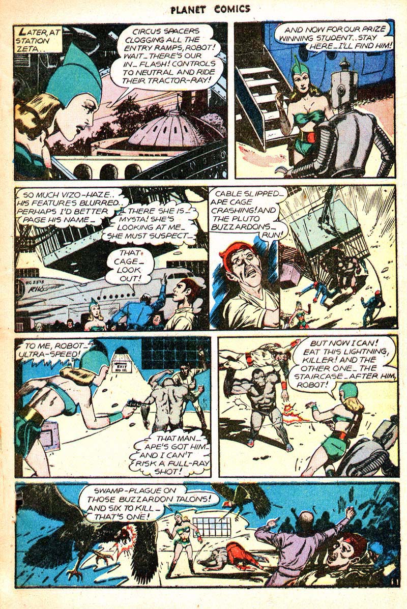Planet Comics #44 (Fiction House), page 46. Public domain (US).