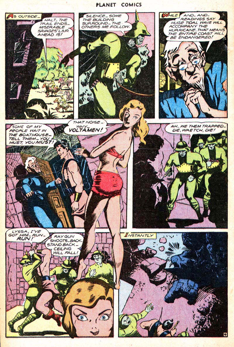 Planet Comics #44 (Fiction House), page 7. Public domain (US).
