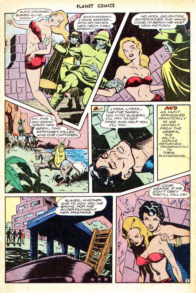 Planet Comics #44 (Fiction House), page 8. Public domain (US).