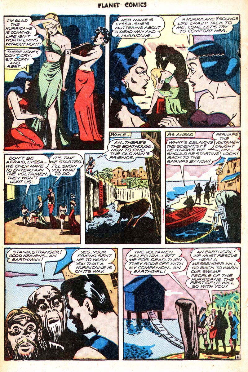 Planet Comics #44 (Fiction House), page 9. Public domain (US).