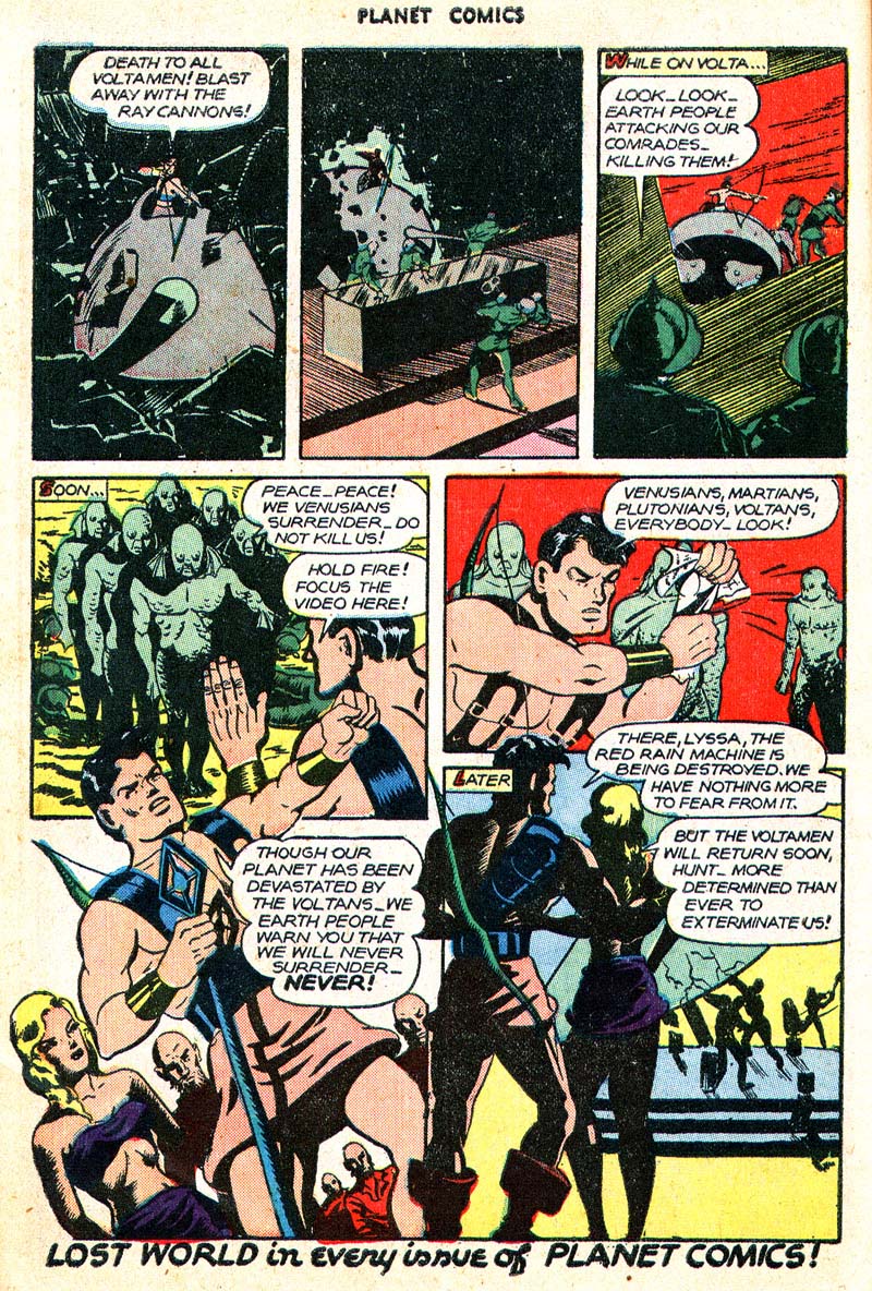 Planet Comics #45 (Fiction House), page 13. Public domain (US).
