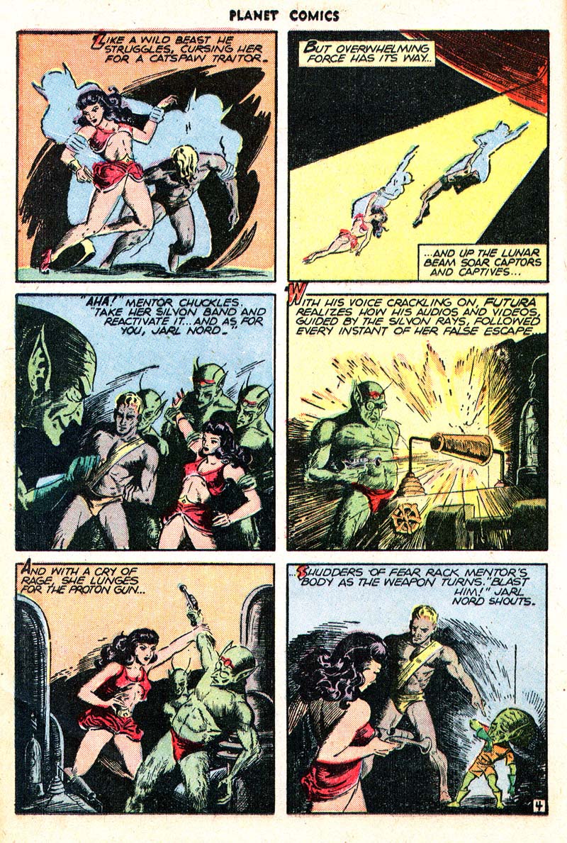 Planet Comics #45 (Fiction House), page 17. Public domain (US).