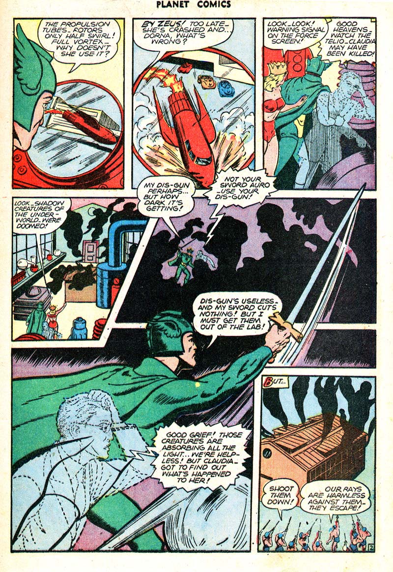 Planet Comics #45 (Fiction House), page 22. Public domain (US).