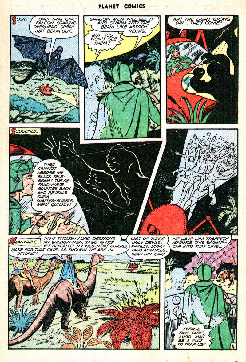 Planet Comics #45 (Fiction House), page 24. Public domain (US).
