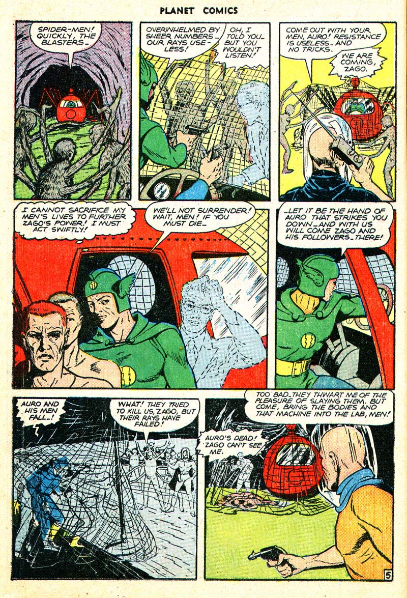 Planet Comics #45 (Fiction House), page 25. Public domain (US).