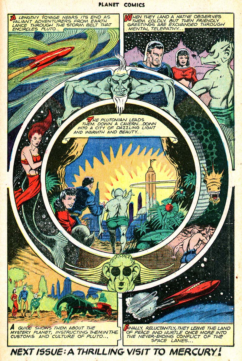 Planet Comics #45 (Fiction House), page 28. Public domain (US).