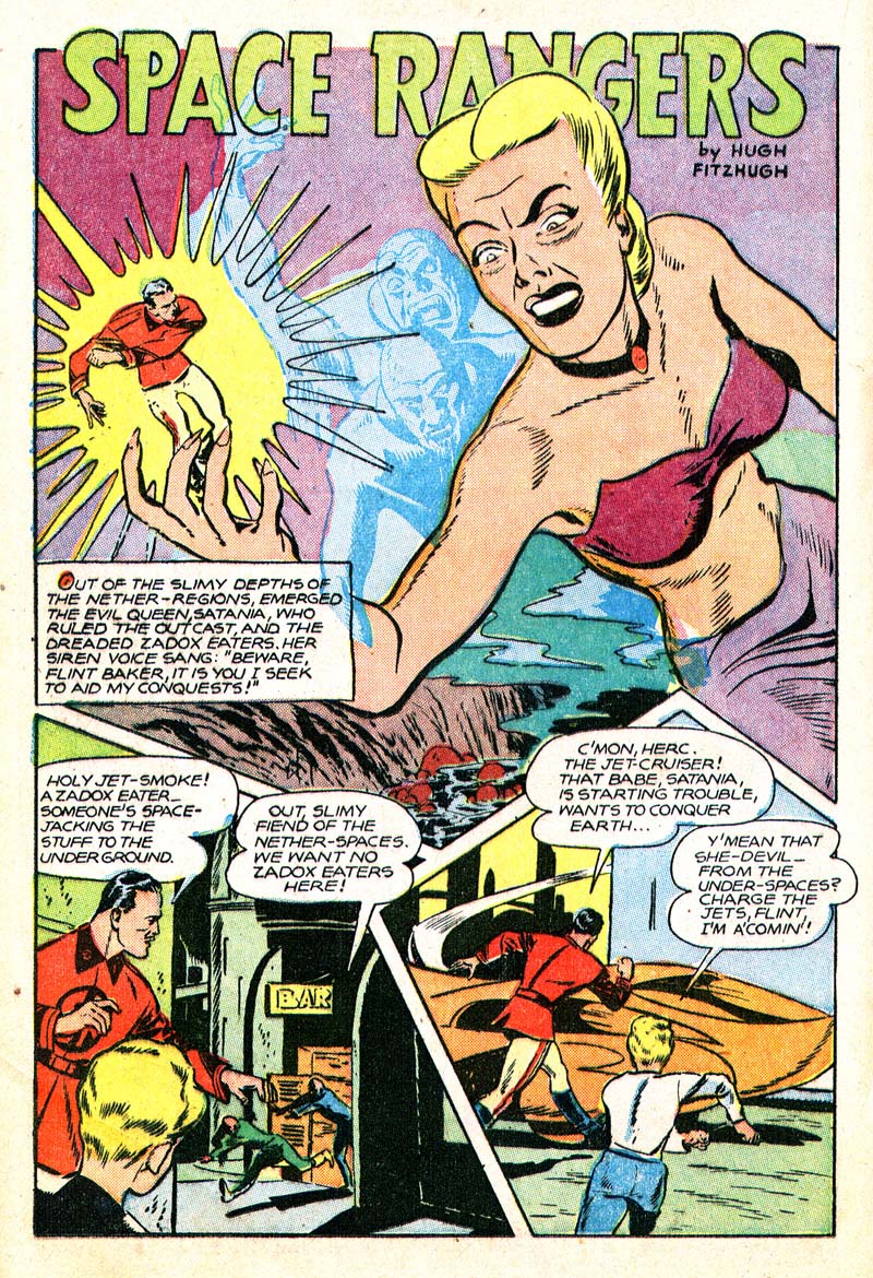 Planet Comics #45 (Fiction House), page 29. Public domain (US).