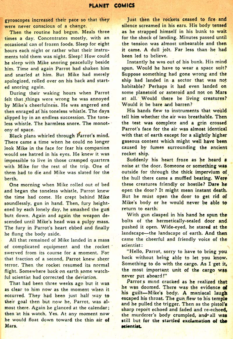 Planet Comics #45 (Fiction House), page 36. Public domain (US).