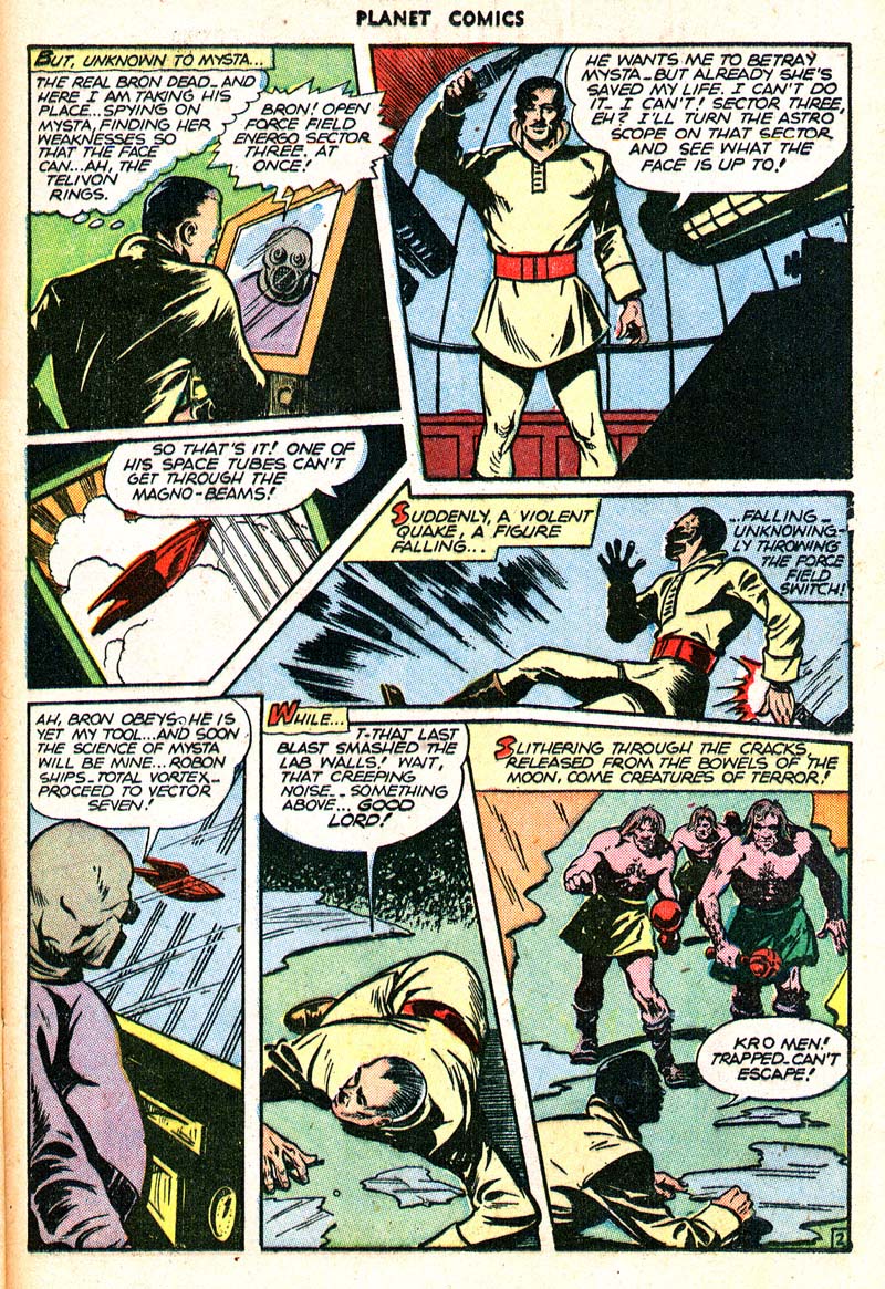 Planet Comics #45 (Fiction House), page 38. Public domain (US).