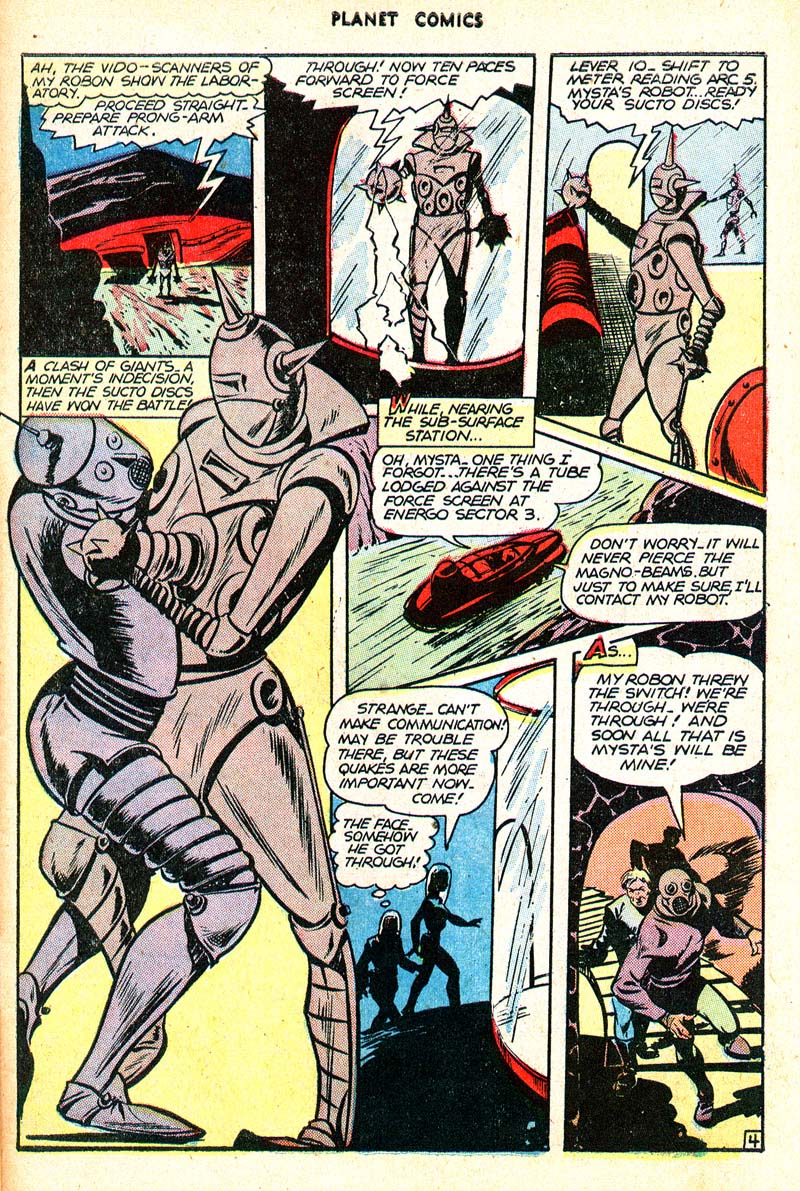 Planet Comics #45 (Fiction House), page 40. Public domain (US).