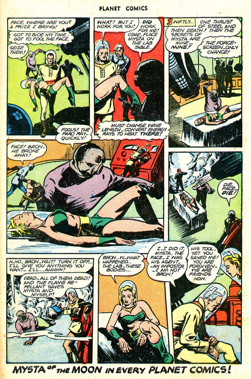 Planet Comics #45 (Fiction House), page 44. Public domain (US).
