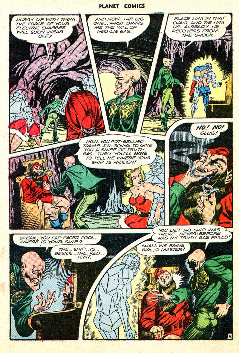 Planet Comics #45 (Fiction House), page 49. Public domain (US).
