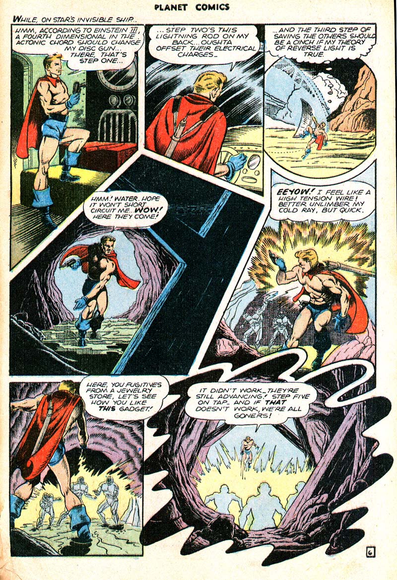 Planet Comics #45 (Fiction House), page 50. Public domain (US).