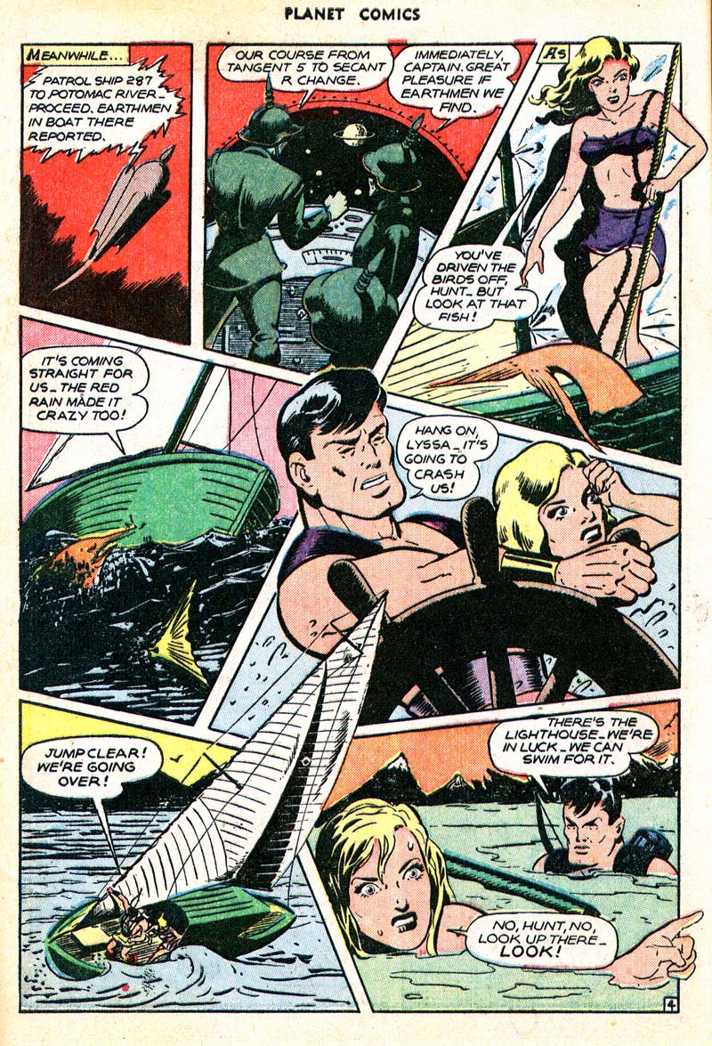 Planet Comics #45 (Fiction House), page 7. Public domain (US).
