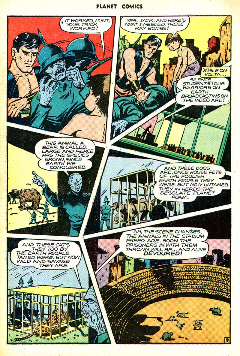 Planet Comics #46 (Fiction House), page 11. Public domain (US).