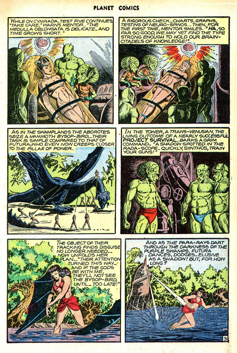 Planet Comics #46 (Fiction House), page 16. Public domain (US).