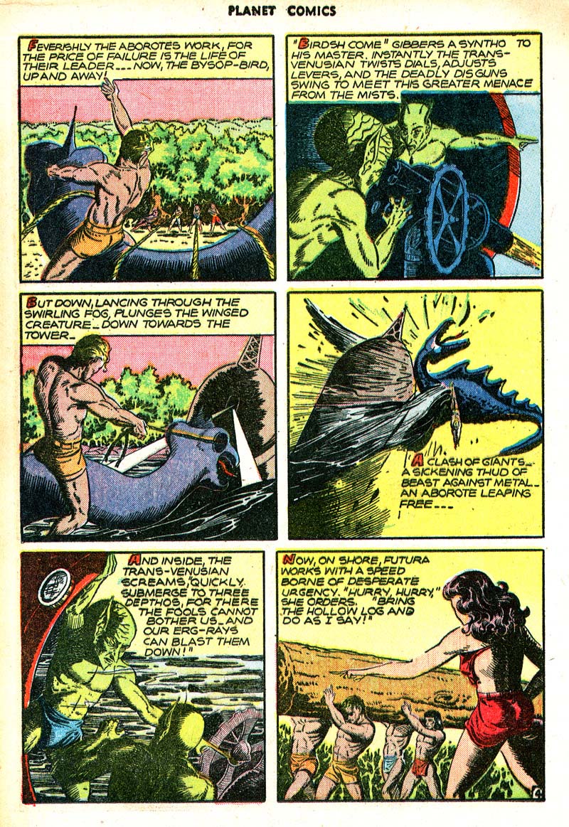 Planet Comics #46 (Fiction House), page 17. Public domain (US).