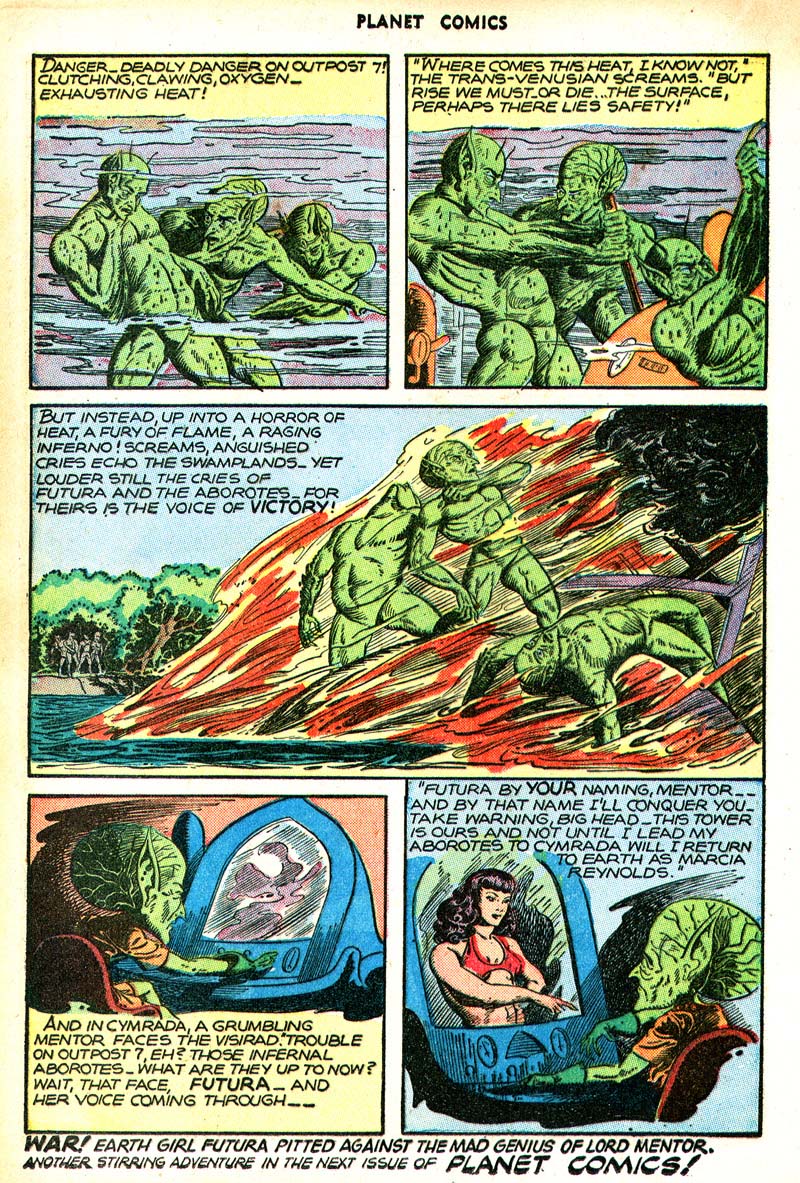 Planet Comics #46 (Fiction House), page 19. Public domain (US).
