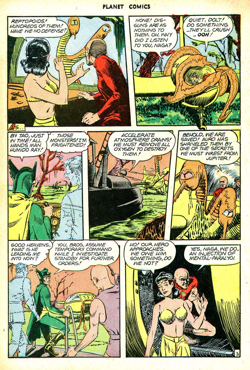 Planet Comics #46 (Fiction House), page 23. Public domain (US).