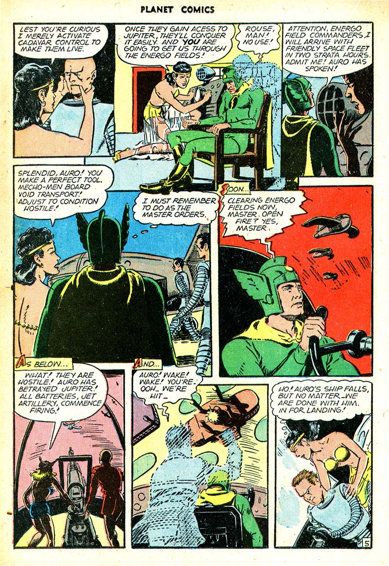 Planet Comics #46 (Fiction House), page 25. Public domain (US).