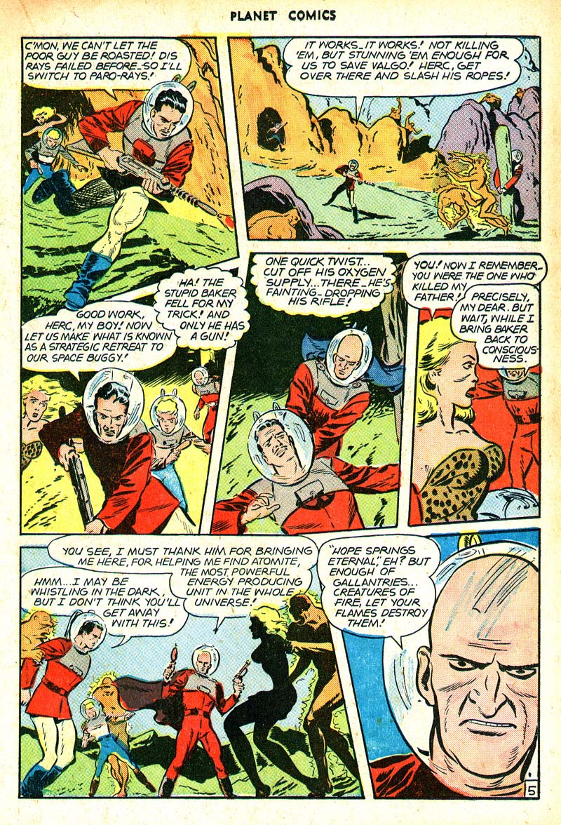 Planet Comics #46 (Fiction House), page 32. Public domain (US).