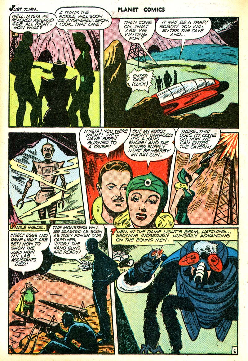 Planet Comics #46 (Fiction House), page 41. Public domain (US).