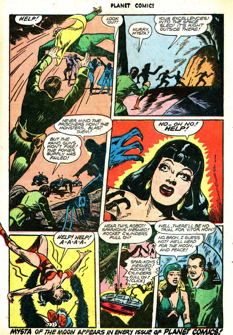 Planet Comics #46 (Fiction House), page 43. Public domain (US).