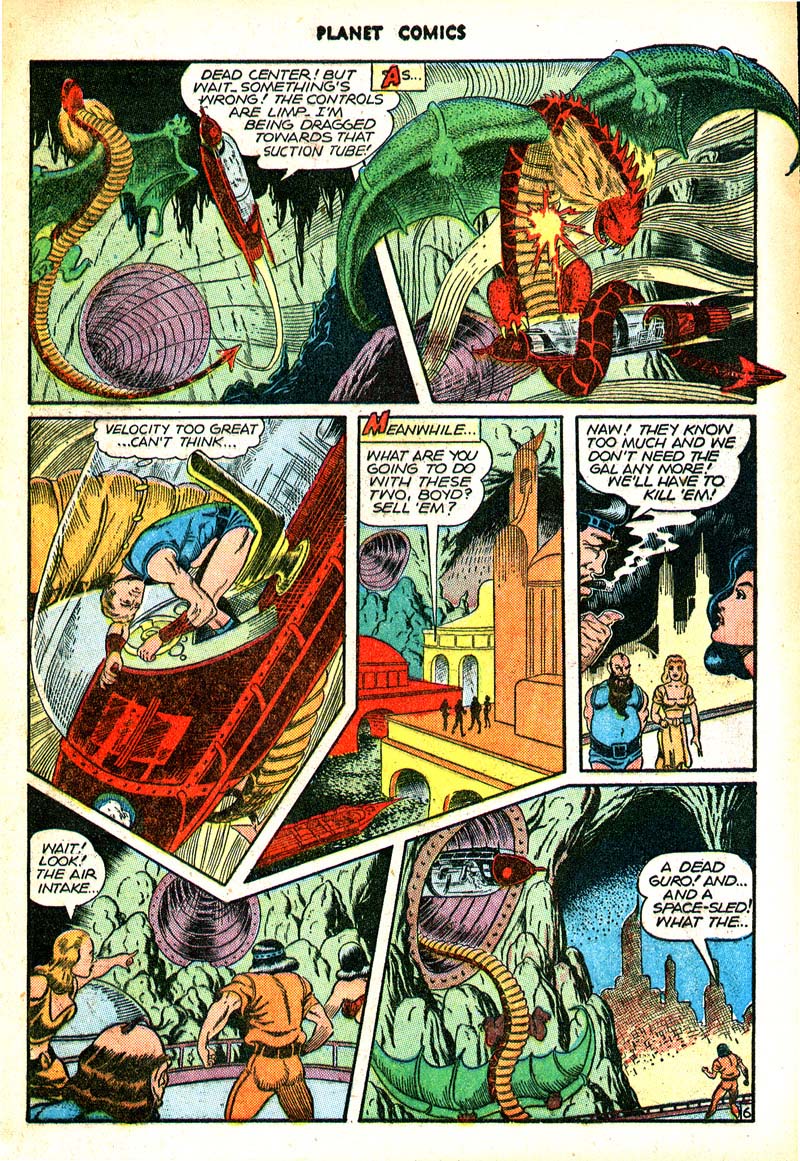 Planet Comics #46 (Fiction House), page 50. Public domain (US).