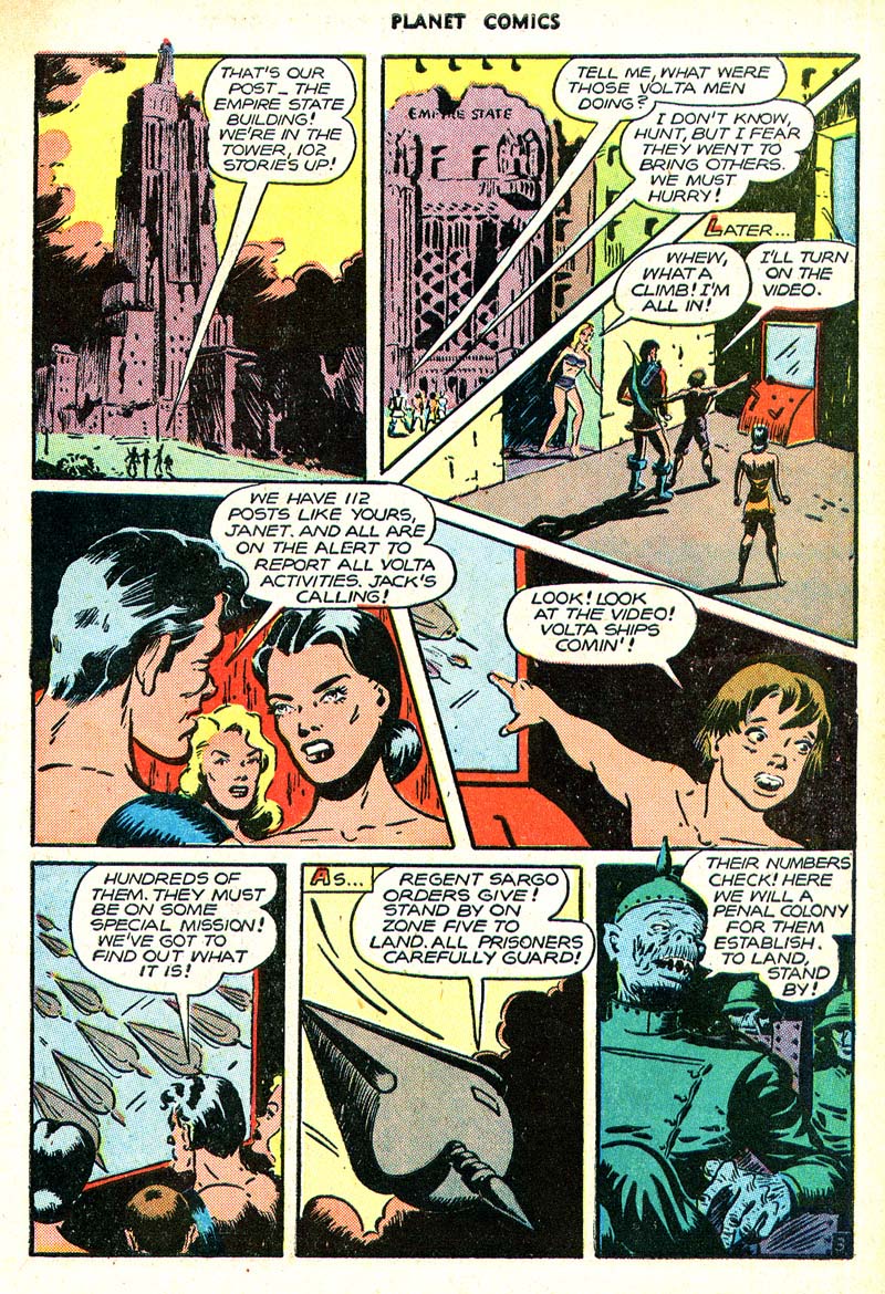 Planet Comics #46 (Fiction House), page 6. Public domain (US).