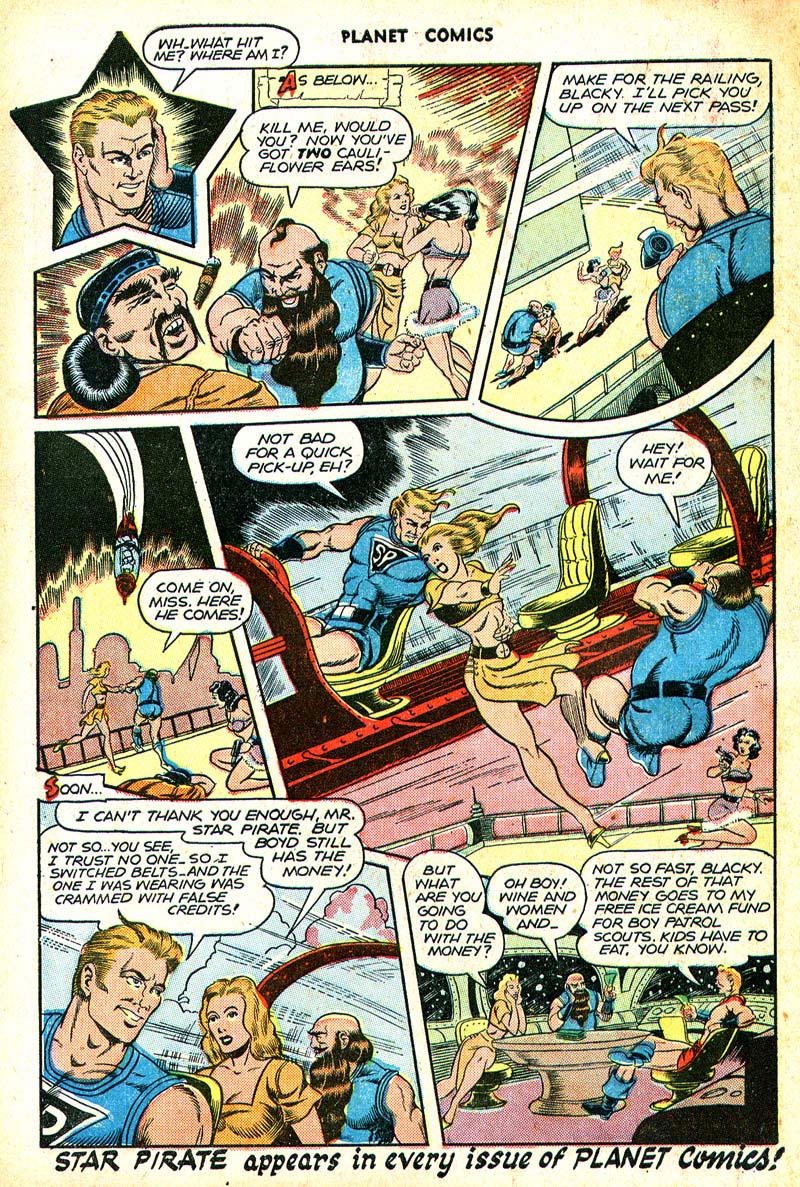 Planet Comics #46 (Fiction House), page 51. Public domain (US).