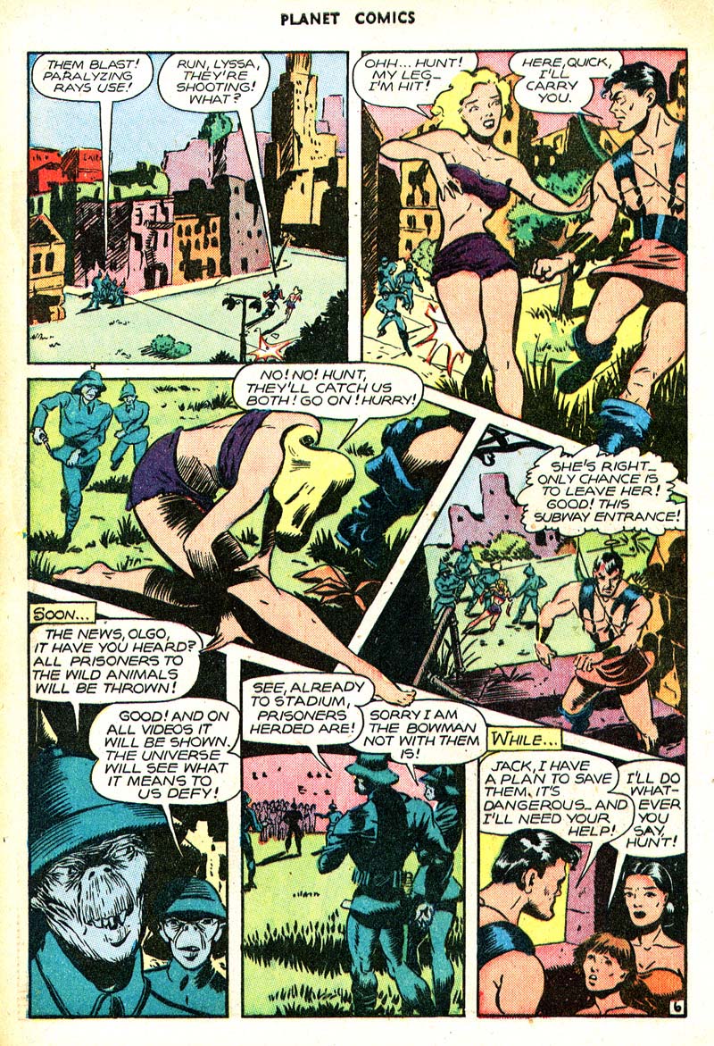 Planet Comics #46 (Fiction House), page 9. Public domain (US).