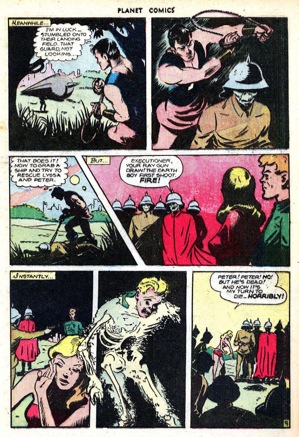 Planet Comics #47 (Fiction House), page 11. Public domain (US).