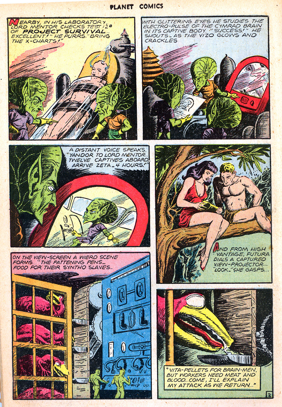Planet Comics #47 (Fiction House), page 14. Public domain (US).
