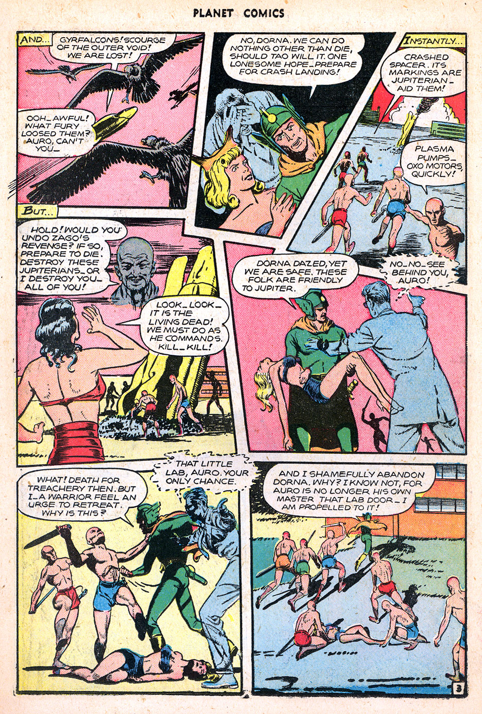 Planet Comics #47 (Fiction House), page 22. Public domain (US).