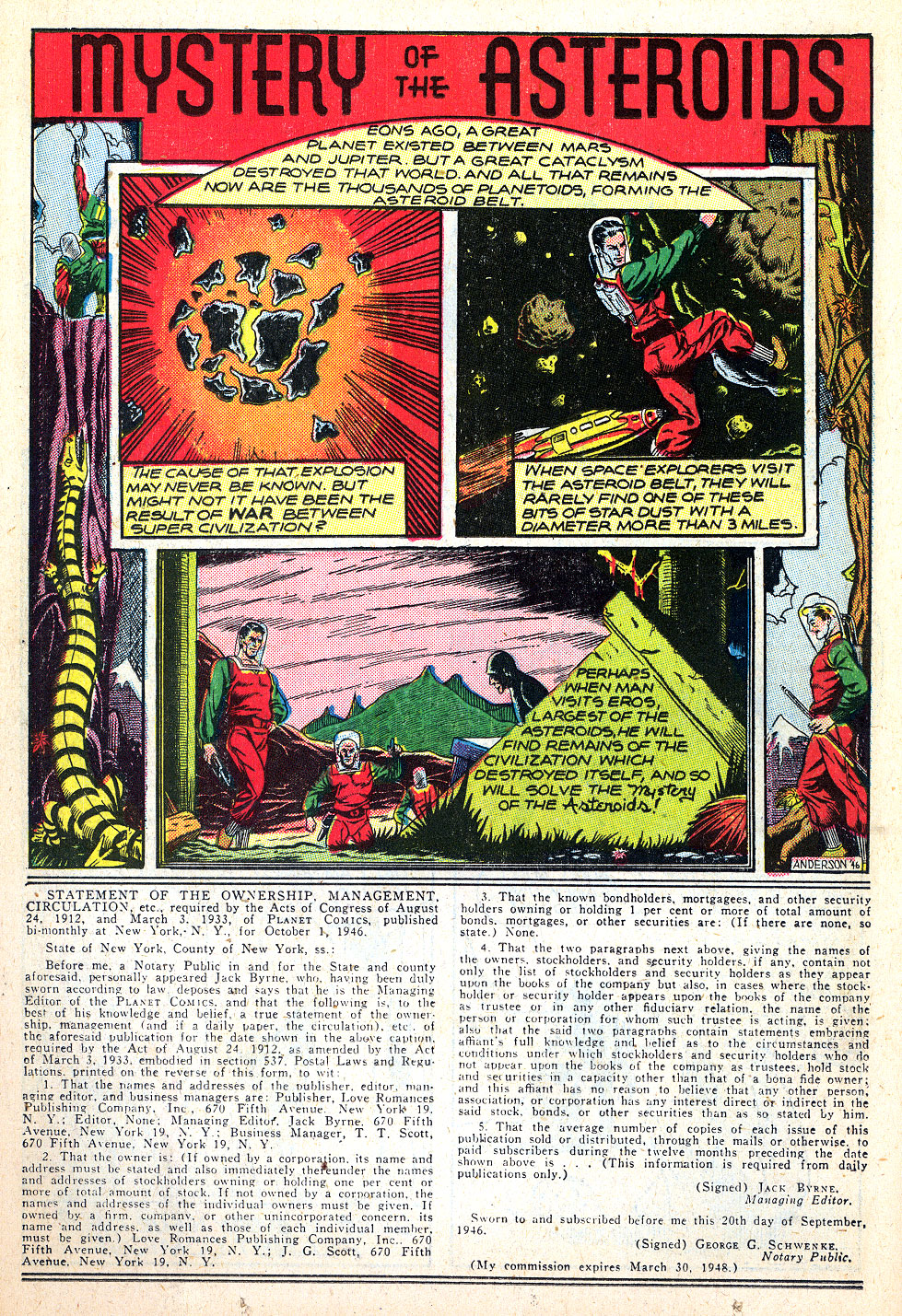 Planet Comics #47 (Fiction House), page 26. Public domain (US).
