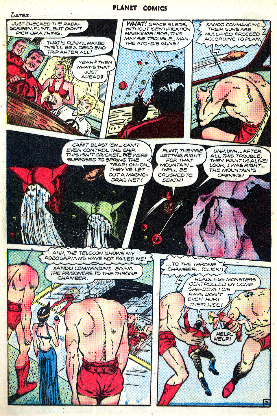 Planet Comics #47 (Fiction House), page 28. Public domain (US).
