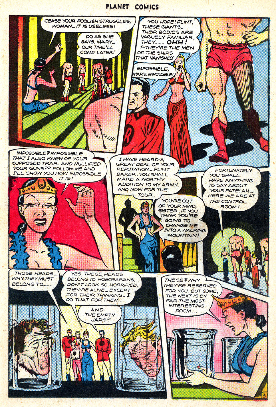 Planet Comics #47 (Fiction House), page 29. Public domain (US).